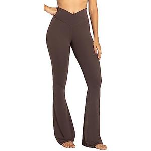 Sunzel Flare Leggings, Crossover Yoga Pants with Tummy Control, High-Waisted and Wide Leg L
