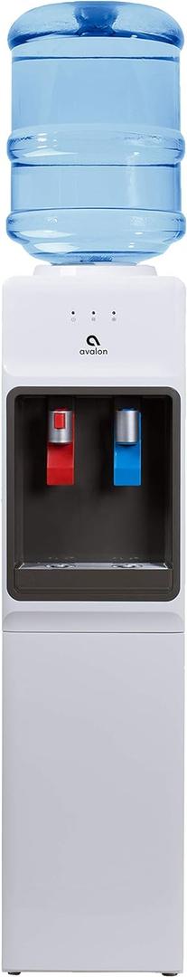Avalon Top Loading Water Cooler Dispenser - Hot & Cold Water, Child Safety Lock, Innovative Slim Design, Holds 3 or 5 Gallon Bottles - UL Listed
