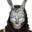 Frank Rabbit Mask Bunny Fullhead Cosplay Props for Adult Halloween Grey
