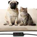 Toozey Pet Heating Pad, 6 Adjustable Temperature Dog Cat Heating Pad with Timer, Waterproof Heated Dog Bed with Chew Resistant Cord, Indoor Electric Pet Heated Mat 28x20in