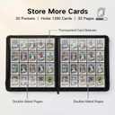 1280+ Cards 20 Pocket Card Binder Collector Card Album Trading Card Binder Ringless Trading Card Album Side Loading Compatible with TCG, Game & Sports Cards (Black)