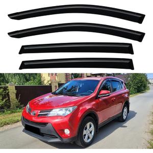 Window Visors Rain Guards for 2013-2018 Toyota Rav4, Out-Channel Window Vent Wind Deflectors Visors Shades for 13-18 Toyota Rav4