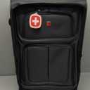 SwissGear Sion Softside Expandable Luggage, Dark Grey, Checked-Medium 25-Inch