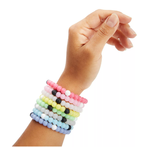 Zodaca 8 pack Silicone Beaded Bracelets - Cute Rubber Bracelets Set, Teen Girls, Women (2.6×0.3 in)
