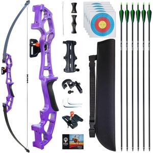 D&Q Bow and Arrow Set for Adults Recurve Bow 30lb 40lb for Beginner to Intermediate Recurve Bows for Adults Beginner Training Practice Target