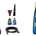 BISSELL TurboClean Pet XL Upright Carpet Cleaner, Upholstery Tough Stain Tool & Formula included, 3746 + Bissell 2X Pet Stain & Odor Full Size Machine Formula, 60 Ounces, 60-Ounce, No Color, Fl Oz
