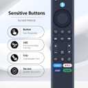 Voice Remote Control for AMZ TV Omni/Omni QLED/4-Series Smart/TV Cube (3rd Gen), Replacement Remote with 4 Shortcut Netflix, Prime Video, Disney+, hulu