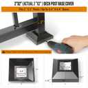 4 pcs 2"x2" Aluminum Deck Post Base Cover, for Deck railings, Stairs, Patios, Porches Split Deck Post Skirt (Black)