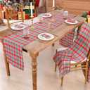 B-COOL Checkered Table Runner Fabric - Rectangle 13x108 Inch Classic Gingham Buffalo Plaid Table Cloth for Indoor Outdoor Use Table Cover for Kitchen BBQs Christmas Parties,2 Packs