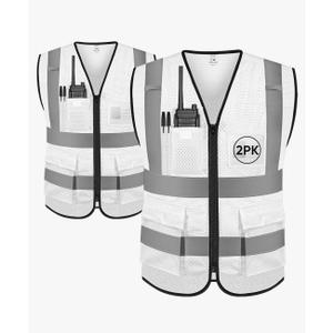 TICONN Reflective Safety Vest High Visibility Class II Mesh Vest for Women & Men Meets ANSI Standards