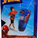 Spiderman Spider-Man Inflatable Bop Bag & Bop Gloves Set Kids Punching Bag with Gloves, Freestanding Superhero Blow Up Bouncing Boxing Bag for Exercise, Durable Heavy Duty Indoor and Outdoor - 34.5"