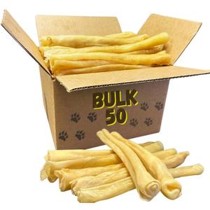 Amazing Dog Treats - Large Collagen Stick - (12 Inch - 50 Count) - Beef Cheek Rolls - 100% Pure Collagen Sticks