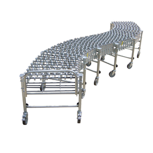 Flexible Skatewheel Gravity Conveyor - 30"W, 17'5" to 60'5"L, 376 lb. Cap., 5.25" Axle Centers