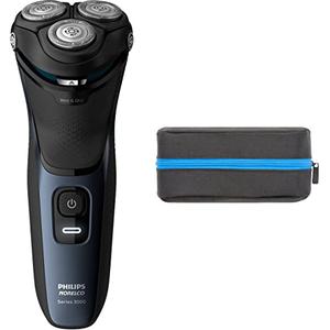 Philips Norelco Shaver for Men Series 3000 Rechargeable Wet/Dry Mens Electric Shavers Electric Razor for Men- Modern Steel Metallic