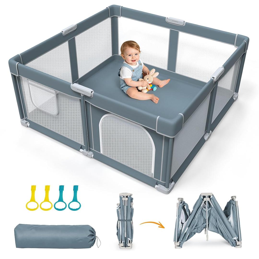 OMZER Foldable Baby Playpen, 50x50 Inch Compact Collapsible Play Yard