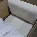 Serta Corwin 36" Convertible Accent Chair, Dreamcoil Comfort, FingerGuard Pinch Point Protection, Polyester Boucle, Ivory