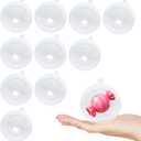 10PCS Clear DIY Christmas Plastic Fillable Ornaments for Crafts Empty Transparent Small Balls to Fill Hanging Decorative for Birthday Valentines Day Wedding DIY