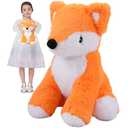 CASAGOOD Cute Orange Fox Stuffed Animal - Super Soft Plush Toy with Big Tail - 12 INCH