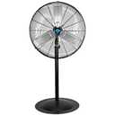 Tornado Commercial Industrial 3 Aluminum Blade Stationary Pedestal Fan, 30 Inch, Oscillating, High Velocity 8850 CFM, UL Safety Listed, Black