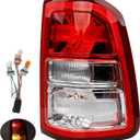 Taillights, Compatible with 2019-2024 Dodge Ram 1500, Replace 55112988AE 68261576AE CH2801221 DRL Driving Reverse Lamps Brake Turn Signal Lighting Rear Right Passenger Side