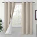 BGment Cashmere Blackout Curtains for Bedroom 72 Inch Long, Thermal Insulated Bedroom Curtains Noise Reduction Room Darkening Window Drapes for Living Room, Each Grommet Drape 42 Wide, 2 Panels