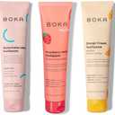 Boka Fluoride Free Toothpaste Nano Hydroxyapatite, Helps Remineralize, Appropriate for Sensitive Teeth, Whitening-for Adult, Kids Oral Care-Orange Cream, Watermelon Mint, Strawberry Mango, 4oz 3Pk