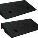 2.8" Rise 2pack Rubber Curb Ramps for Wheelchair Threshold Driveway Doorway Shed, Truck Car Motorcycle Bike Cart Lawn Mowers Angled Step Entry in Ramp, 7000lbs Heavy Duty Powersports Loading Ramp