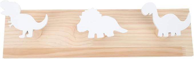 1pc Dinosaur Row Hook Wooden Wall-Mounted Home Hook for Bedroom Safe and Design Present for Dinosaur Room Decor