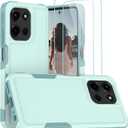 Jeylly for Motorola Moto G 5G (2025) Case, Dual Layer Protective Heavy Duty Shockproof Hard Back Silicone Rugged Bumper Anti Scratch Slim Case for Moto G 5G 2025 6.7-inch, Turquoise