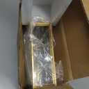 Vintage Glass Jewelry Box Keepsake Box with Hinged Lid, Clear Rectangle Storage Box Great for Storage Trinket/Jewelry/Card/Photo,Gift for Birthday Wedding -GCB009-Middle