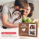 Cituarko Anniversary Wedding Gifts for Couples, Anniversary Picture Frame for Her Him Boyfriend Girlfriend Wife Husband, Bridal Shower Gifts Wood Picture Frame Holds One 4x6 Inches Photo