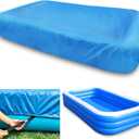 130 x 84 in Rectangular Pool Cover Inflatable Swimming 11 x 7 ft Pool Cover 130 x 72 x 22 Solar Rectangle Pool Cover Dust and Rainproof Durable Built-in Elastic Band Extra Buckle