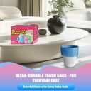 300 Count 5 Gallon Trash Bags - 18 Liter Colored Small Garbage Bags Unscented Wastebasket Liners 0.94 Mil Thick & Leakproof for Home Office Bedroom Bathroom