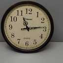 Geevon Vintage Wall Clock, Silent 16" Non Ticking Retro Round Clock Quartz Decorative Battery Operated Wall Clock for Kitchen,Office,Classroom,Bedroom,Living Room Decor