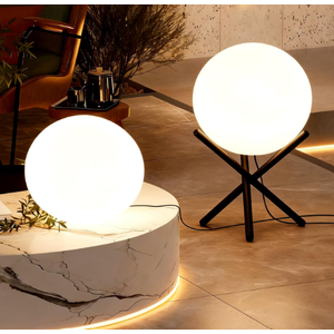 Lightdot Globe Floor Lamp, 12-Inch LED Ball Light 3000K with Tripod Base
Outdoor Floor Lamp 12-In 10W Corn Globe Floor Lamps with Stable Black Tripod Base for Patio Garden Living Room, Bedroom