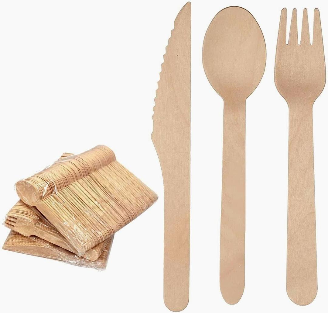 Dinnerware Kit Includes Forks, Knives and Spoons for Brithday Party Camping