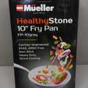 Mueller Frying Pan, Heavy Duty German Stone Coating Non Stick Frying Pans, No PFOA or APEO, Paella Pan, Dishwasher and Oven Safe, Even Heat Distribution, Cool Stainless Steel Handle, Light Grey (10 Inch, L. Grey)