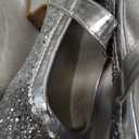 K KomForme Girls Dress Shoes Glitter Mary Jane Pumps with Bow, Low Heel Party Wedding Princess Shoes Kids Size 3