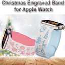Christmas Band Compatible Apple Watch 38mm 40mm 41mm 42mm 44mm 45mm 46mm 49mm Winter Women,Blingbrione 3 packs Engraved Pink Silicone Santa Snowman Xmas Holiday Green Red 3 Sets Strap for iphone Watch Series Ultra 11 10 9 8 7 SE 6 5 4 3 2 1