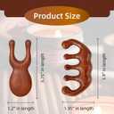 6 x 2PCS Wood Massage Tool Wooden Comb with Frog Eye Massage StickScalp Massager Round Tooth Comb Gua Sha Manual Lymphatic Drainage Massage Tool for Eye Neck Scalp Massage Gift for Mother's Day