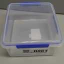 Sistema KLIP IT Food Storage Container, 5 L, Airtight & Stackable, BPA-Free, Clear with Blue Clips