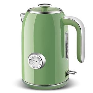 Pukomc Electric Kettle,1.7L Stainless Steel Electric tea kettle with Temperature Gauge, Fast Boiling, Auto Shut - off, BPA - Free, Boil - Dry Protection, (Retro Green)