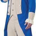 California Costumes Men's George Washington/Thomas Jefferson/Alexander Hamilton/Colonial Costume (Blue/Tan)