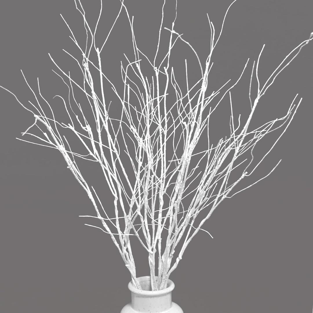 VANTREE 10 PCS Artificial Branches Curly Willow Branches Olive Branches for Vases,30.7 Inches Faux Branches Decorative Branches Sticks for Flower Arrangements,Decorative Plants for Wooden Vase Decor