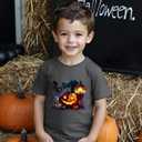 Pumpkin Shirt Toddler Halloween Shirt for Kids Boys Girls Halloween T-Shirts Ghost Clothes Short Sleeve Cotton Tee 2T-8Y