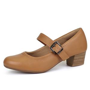 Ortho+rest Women Mary Janes Shoes for Bunions Orthopedic Dress Shoes Low Chunky Heels Work Pumps (8.5,Tan)