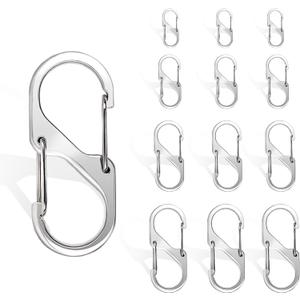 40PCS Zipper Clips Anti Theft - Double Opening Small Carabiner Clip, Ideal for Holding Closed for Backpacks/Keychains/Luggage, Zipper Pull Replacement (Silver) 40PCS Zipper Clips Anti Theft - Double Opening Small Carabiner Clip, Ideal for Holding Closed for Backpacks/Keychains/Luggage, Zipper Pull Replacement (Silver)