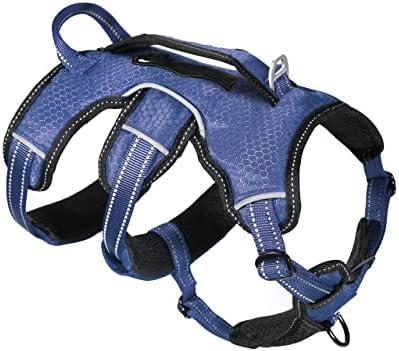 Tuff Pupper Escape Proof No Escape Dog Harness | 5 Point Adjustable Fit Harness for Dogs | Padded Dog Harnesses | Handle Dog Lift Harnesses, Size XL
