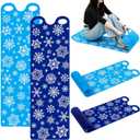 Leyndo 54" Large Snow Sled for Adults Flexible Flying Carpet Snowflake Slider Mat Sledding Equipment Snow Lightweight Roll up Snowboard for Christmas Winter Ski Outdoor (Dark Blue, Light Blue)
