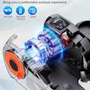 Under Desk Elliptical Machine, Electric Elliptical Leg Exerciser for Seniors with 12 Adjustable, Portable Quiet Elliptical Exercise Machine, Seated Pedal Exerciser with Remote Control (Orange)